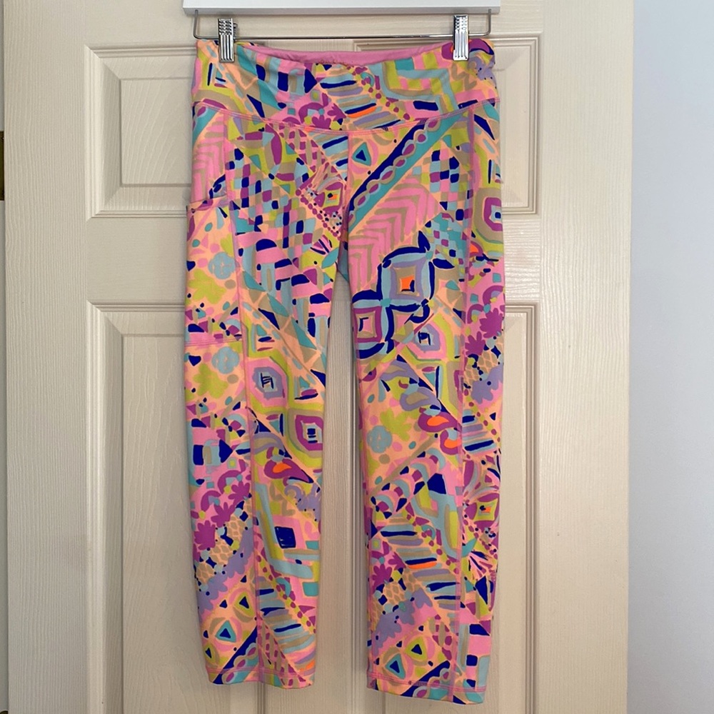Lilly Pulitzer UPF 50+ Luxletic Weekender Cropped Leggings EUC